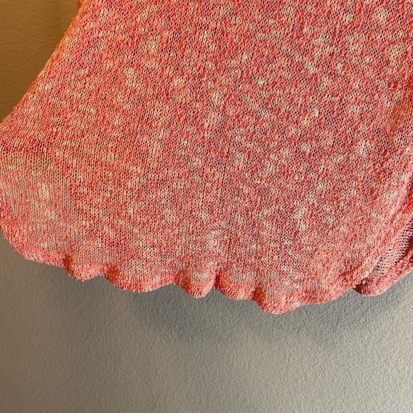 Women’s Cozy Top Size XS Open Knit Long Sleeve Peach Comfy Casual Stretch Lounge - Picture 7 of 15
